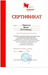Сертификат по созданию образовательной среды
